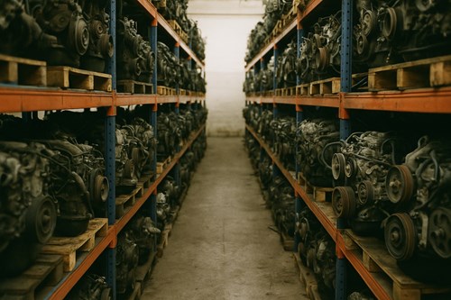 tested and organized used engine inventory at Jasper Auto & Truck Parts in Edmonton