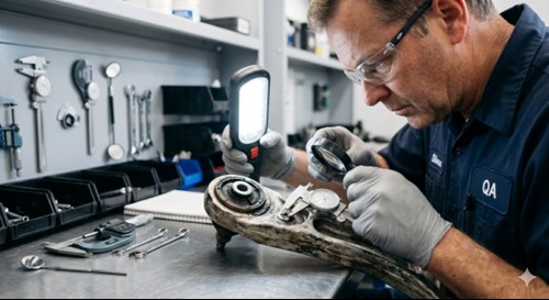 testing recycled components at auto recycler Edmonton